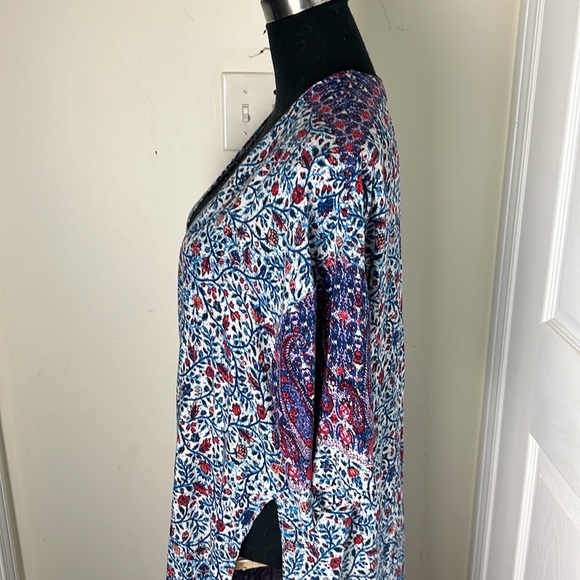Revamped Boho Parsley Maxi Slit Kimono Duster Size Medium - Picture 4 of 14